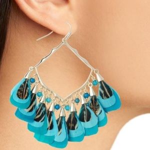 NWOT Kendra Scott Raven Earrings in Turquoise